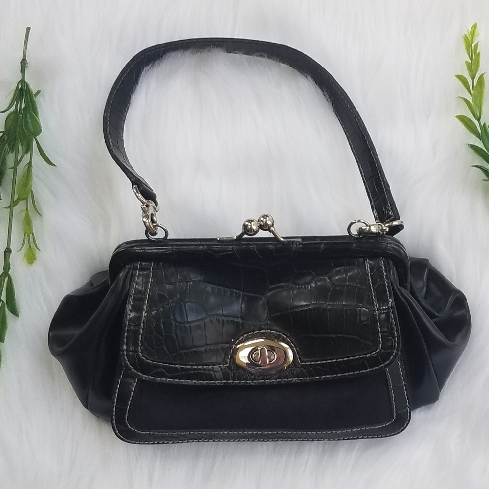 Black latching mini bag